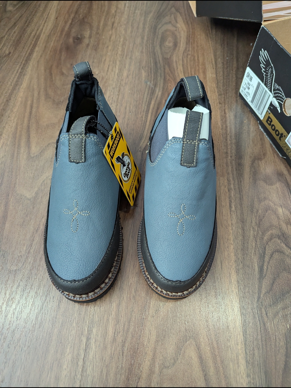 Georgia Boot Women's Slate Blue Romeo Slip-On Work Boots